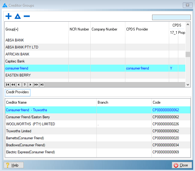 ConsumerFriendCreditorGroup