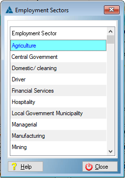 EmploymentSectors