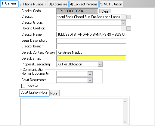 LocalCreditorsGeneral