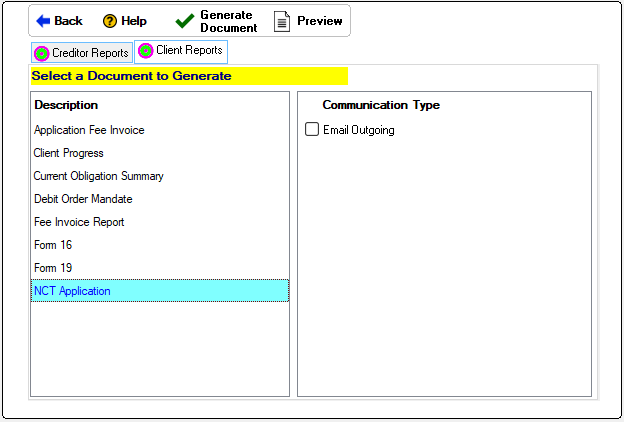 NctApplicationReportd
